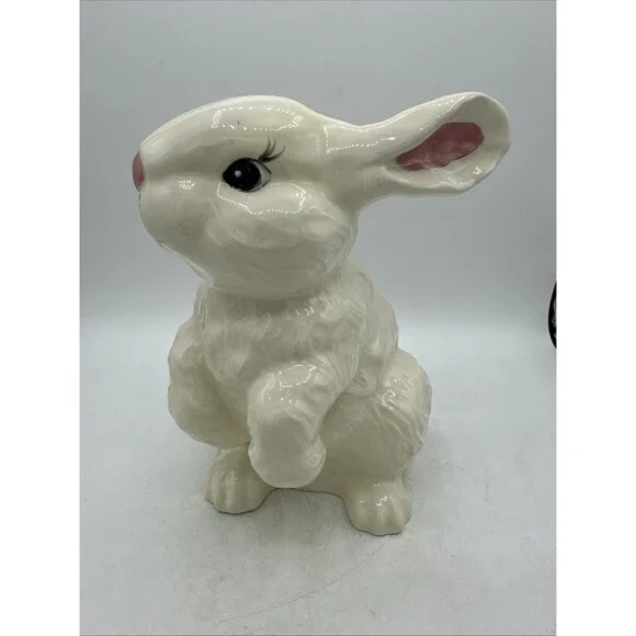 Vintage Easter Bunny Rabbit Figure Ceramic 9” - Picture 4 of 16